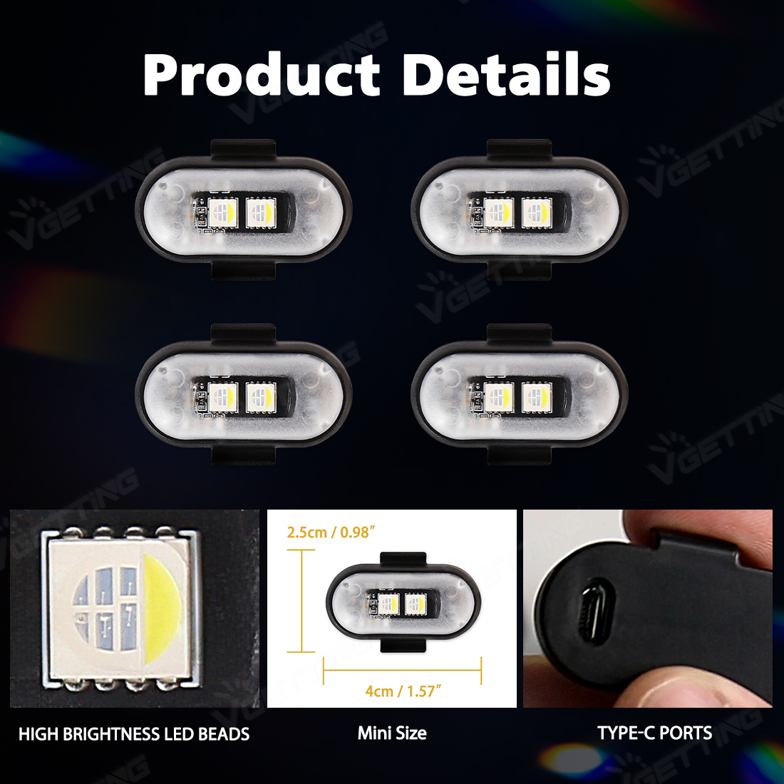 4 pièces Mini Drone lumière st - Drone Strobe Light avis et prix